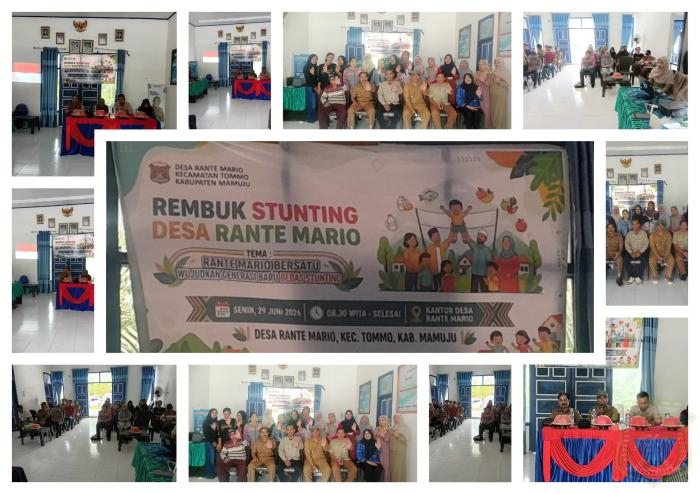 Kabid Penmas PMD Kab Mamuju Hadiri Rembug Stunting Desa Rante Mario